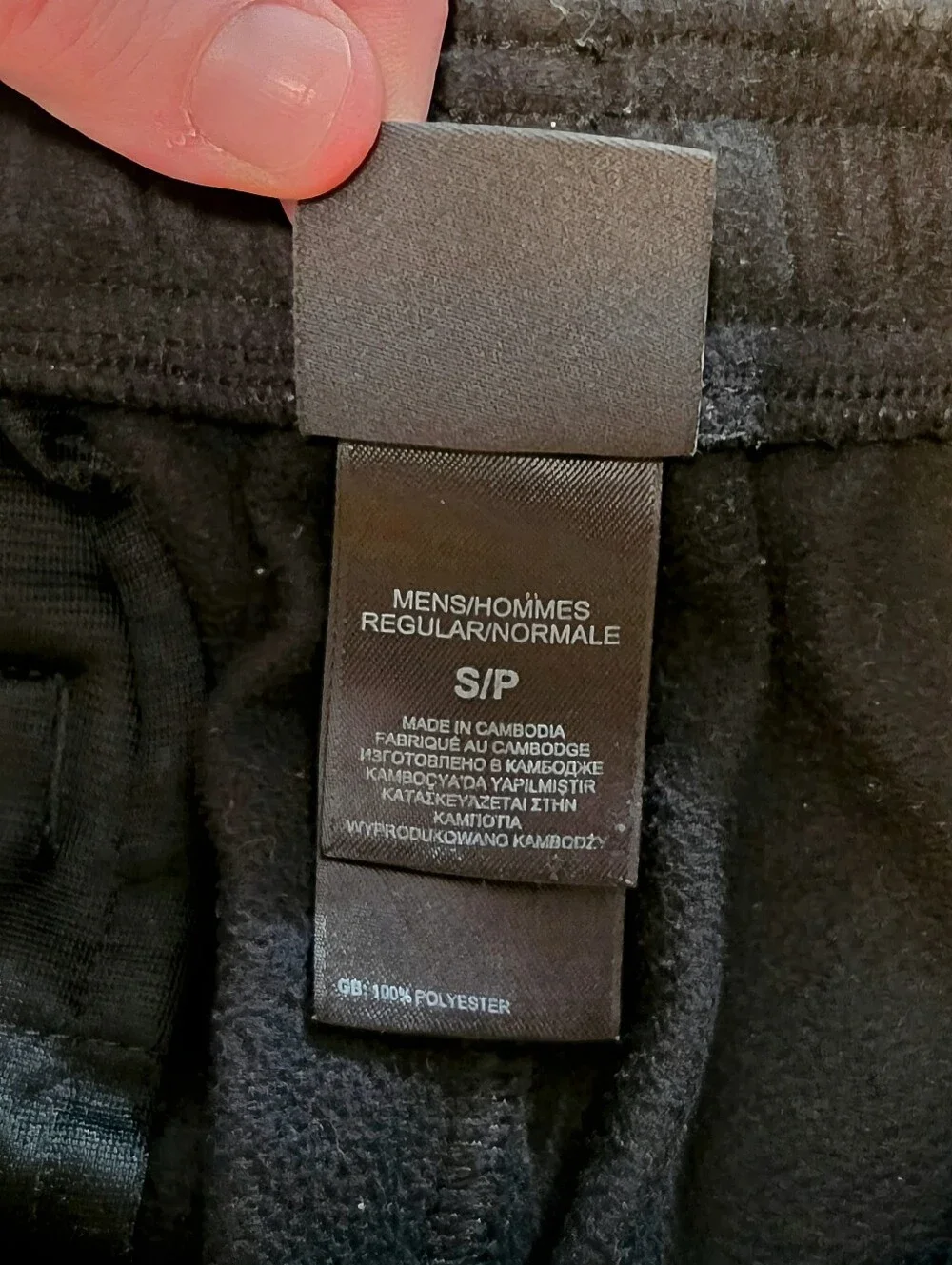 EUC The North Face TKA 100 Fleece Sweat Pants Small Black Straight Leg EUC